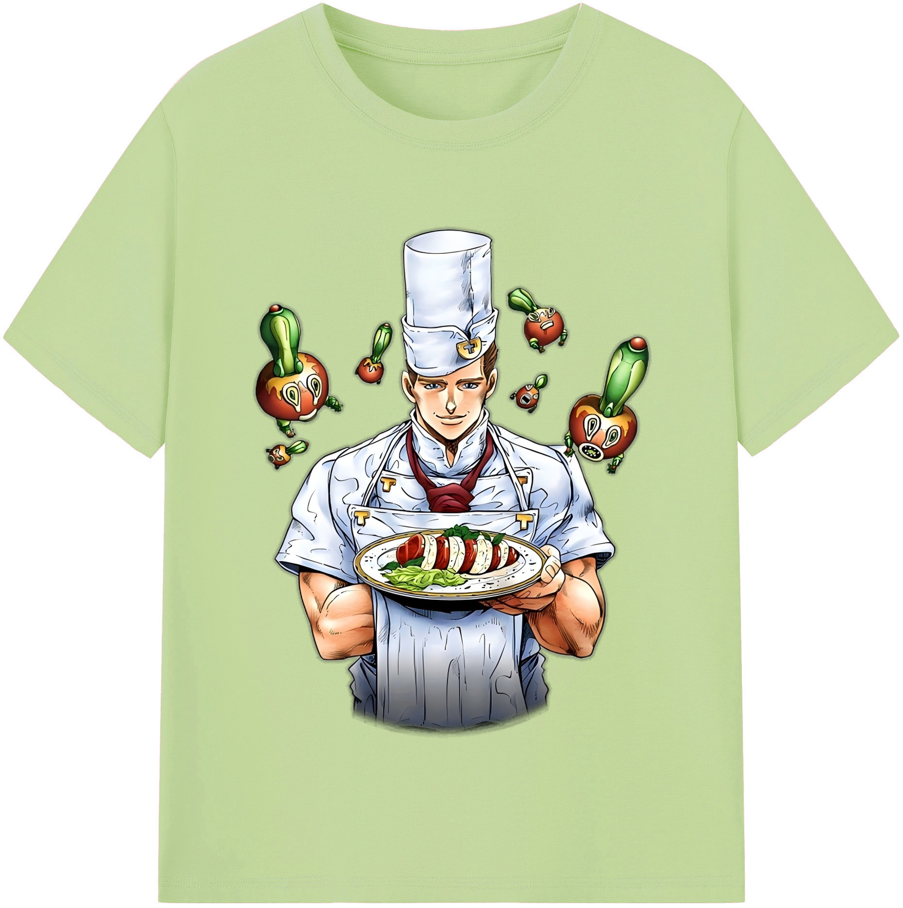 （画像用） ジョジョの奇妙な冒険 Tonio Trussardi JoJo's Bizarre Adventure トニオ?トラッサルディ 綿100％半袖Tシャツ（フロントプリント）
